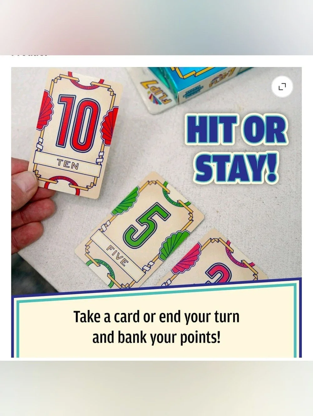 Flip 7 Card Game - Holographic Blue Box